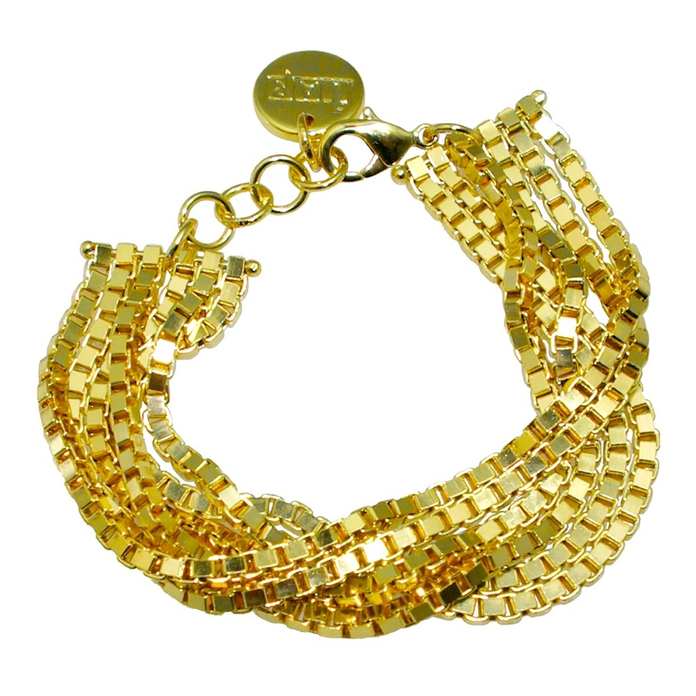 18K Gold Glitter Chain Bracelet